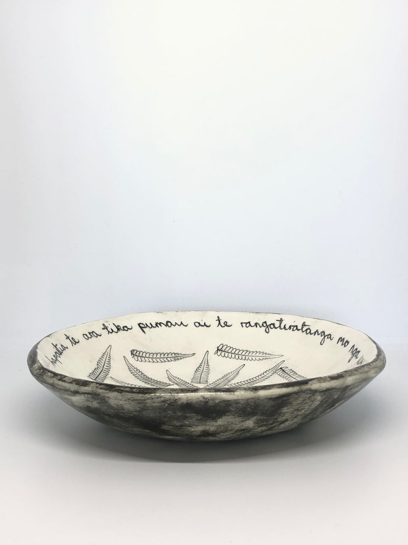 Borrowed Earth - Ceramic Whakataukī bowl / Large