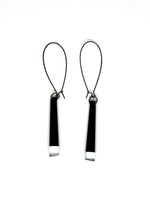 TOROA - Tangiwai Pakakohe Pounamu + Tuhua Clear Obsidian Earrings