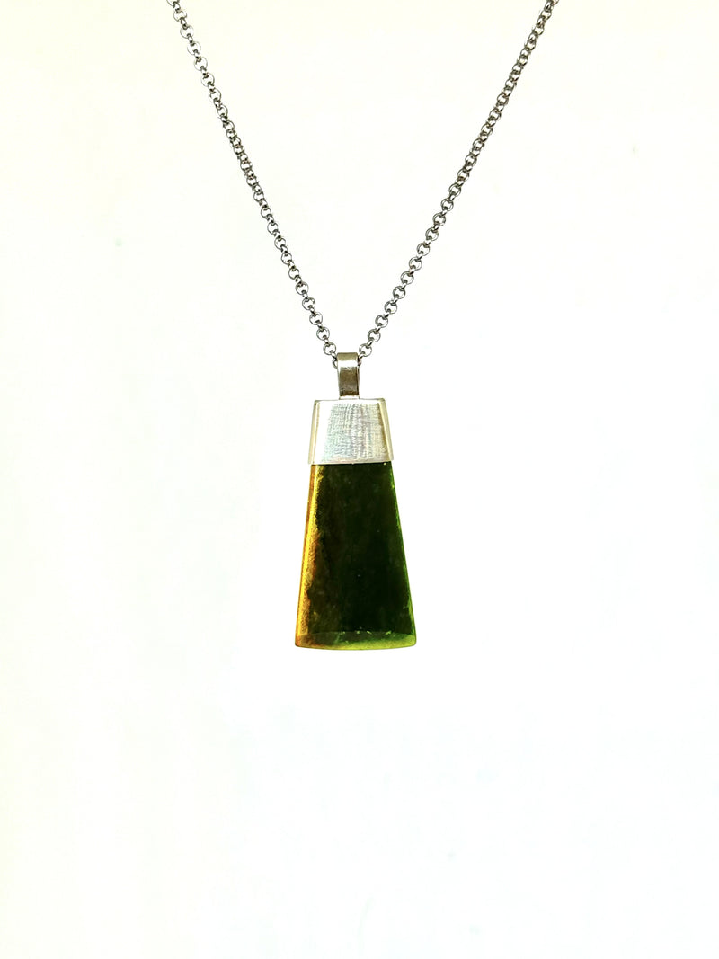 Sands Carving - Toki Pounamu Silver Necklace