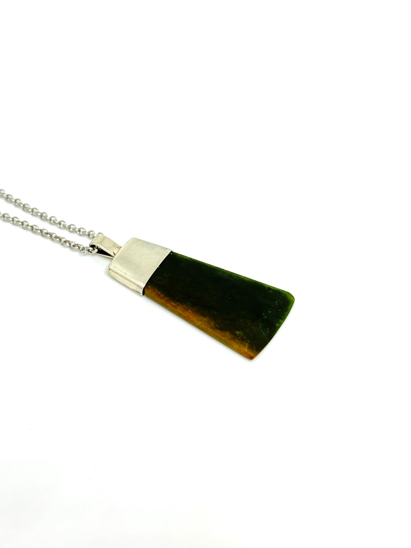 Sands Carving - Toki Pounamu Silver Necklace