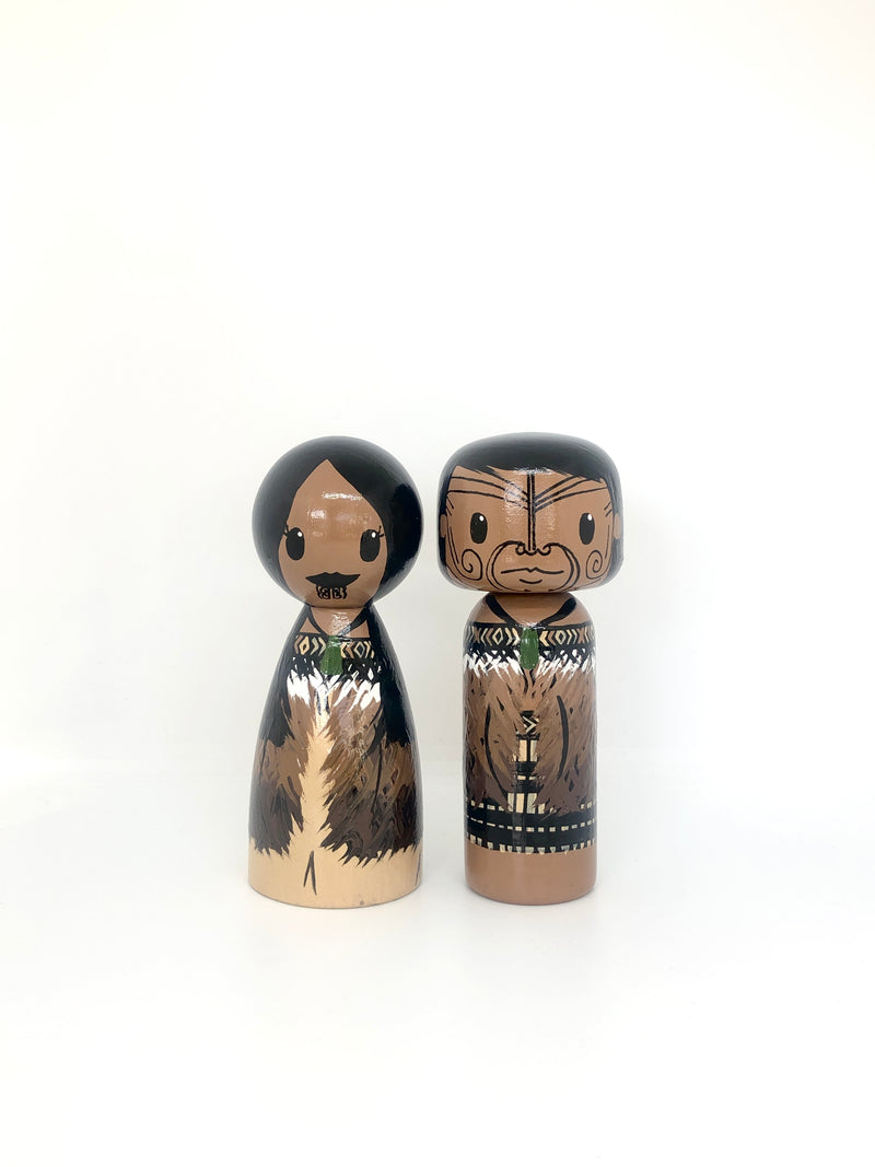 Wooden Dolls - Koro and Kuia