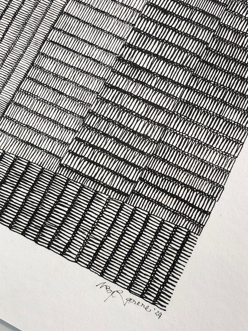 Marise Rarere - Woven works expressed in drawings #3 (ORIGINAL PRINT ONLY)