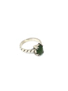 Sands Carving - Silver Pounamu Rectangle Claw Ring