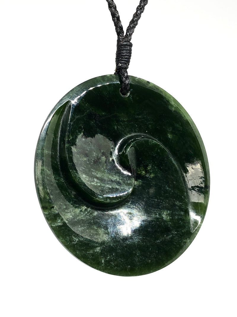 Sands Carving - Spiral Disc Pounamu Necklace