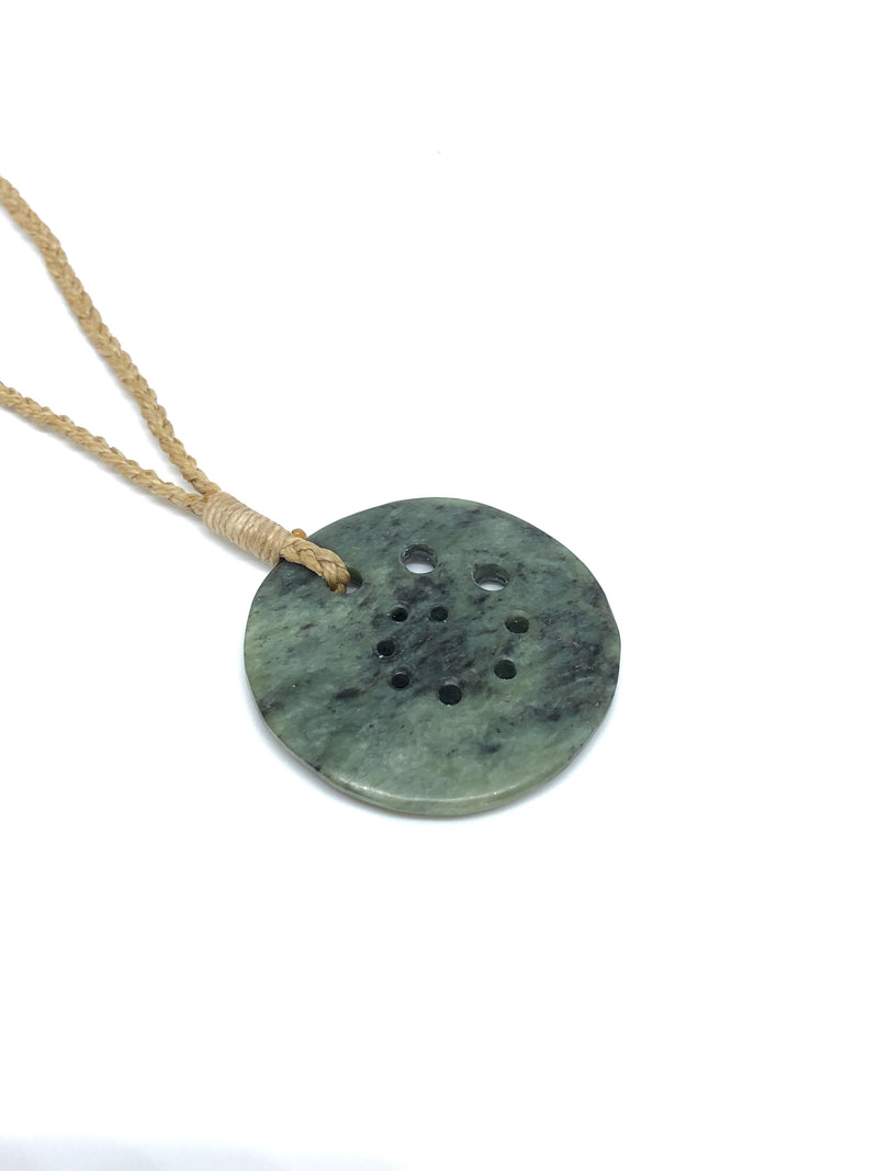 Sands Carving - Disc with Spiral Pounamu Necklace