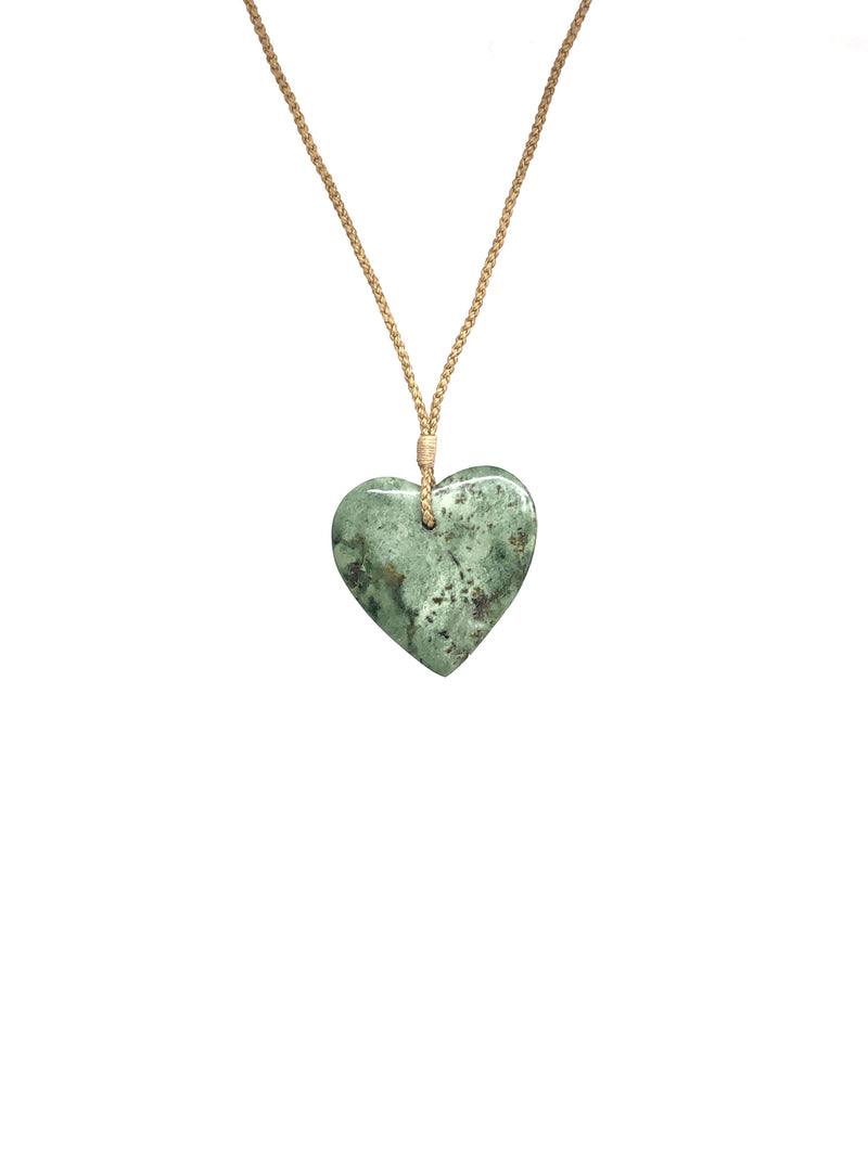 Sands Carving - Marble Pounamu Heart Necklace