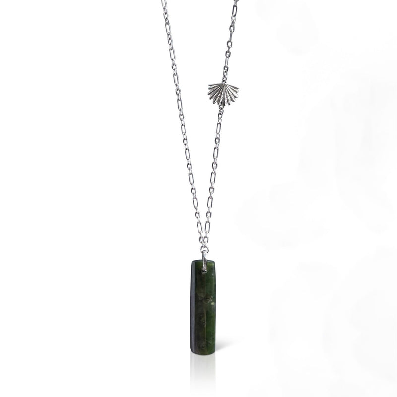 Boh Runga - Pounamu Pīwakawaka Drop Pendant