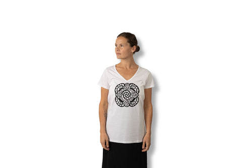 Ra Gossage -  Māhutonga V Neck T-Shirt / Women's