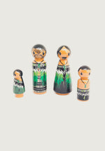 Wooden Art Whanau Set of 4