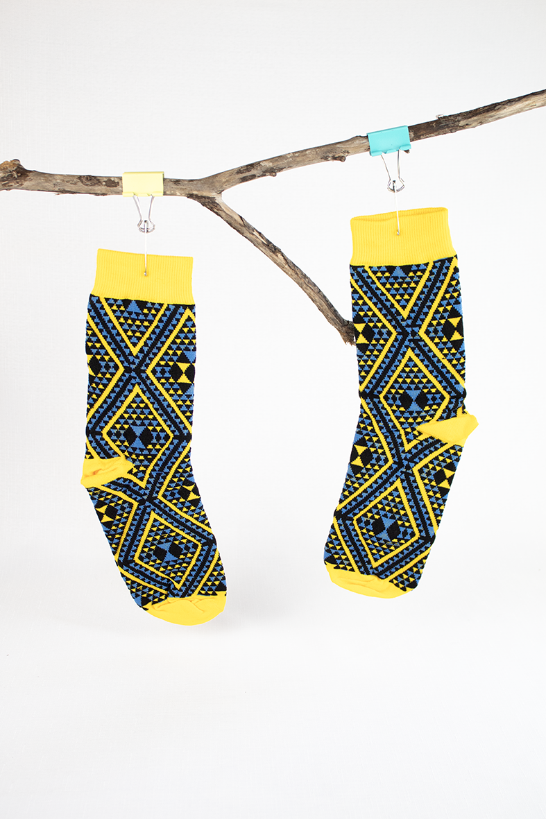 Natura Aura Socks - Taniko/ Yellow